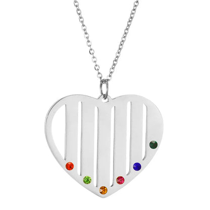 Peronalized Family Tree Birthstone Necklace