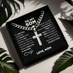 "To My Son" Cross Necklace
