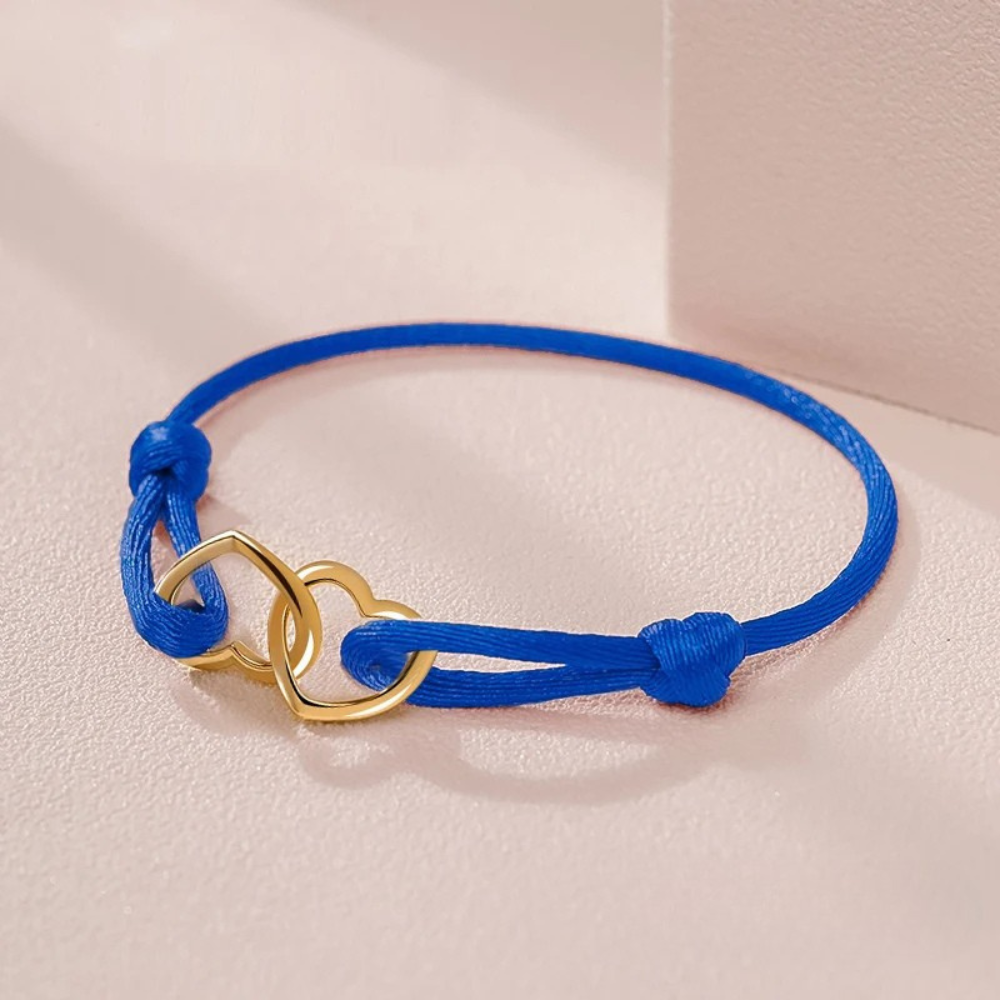 Rope Intertwined Hearts Bracelet