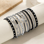 10 PCS Dark Punk Bracelet Set