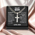 "To My Son" Cross Necklace