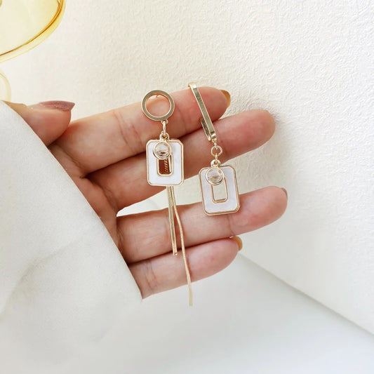 Asymmetric Needle Drop Earrings