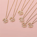 A-Z Flower Heart Necklace