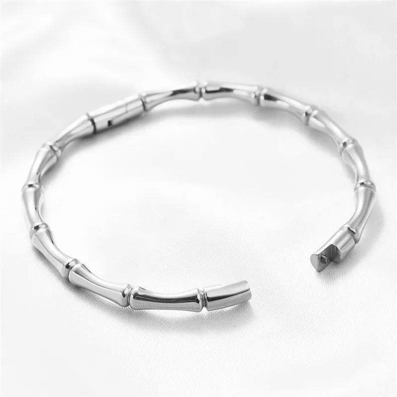 Stainless Steel Bamboo Bracelet