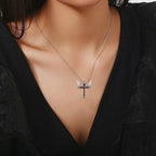 Angel Wings Cross Heart Necklace