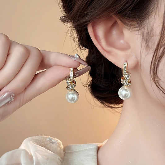 Knotted Pearl Earrings