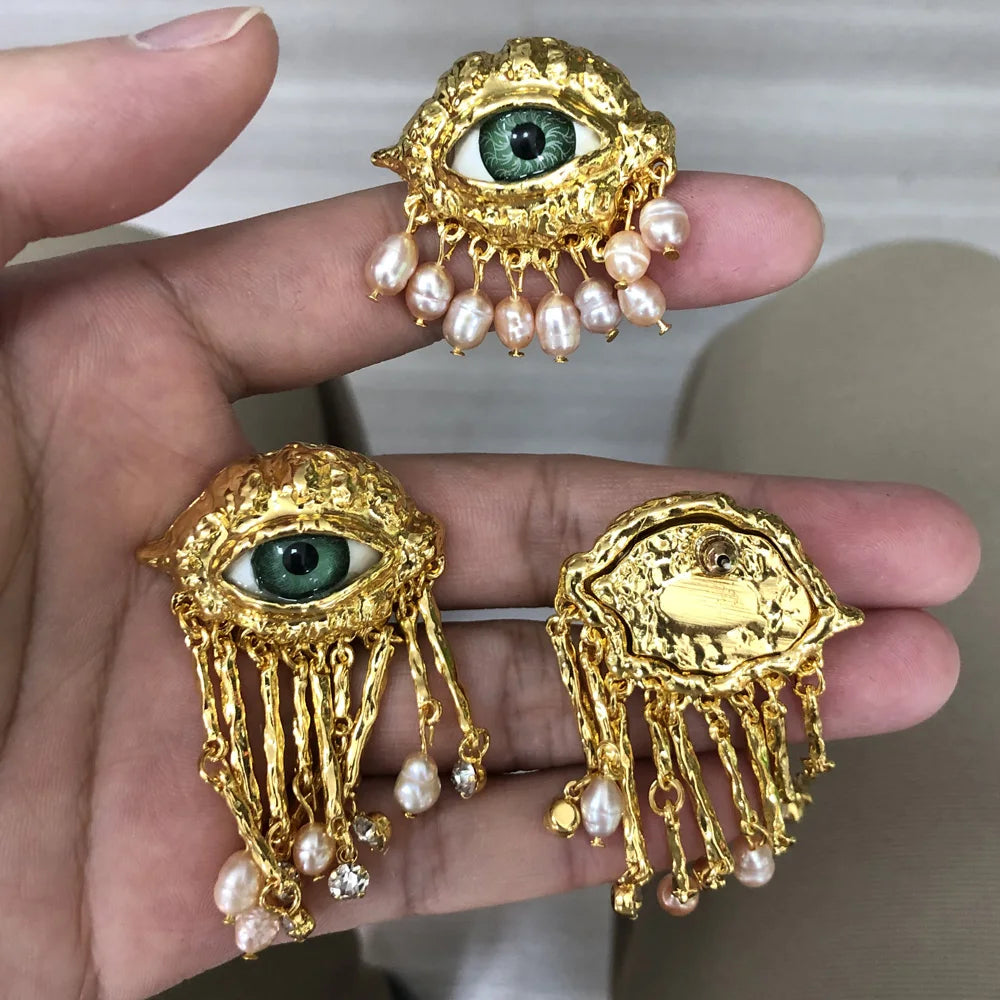 Bohemian Evil Eye Earrings