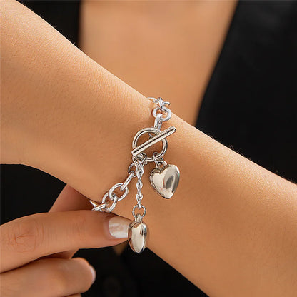 Simple Double Heart Bracelet