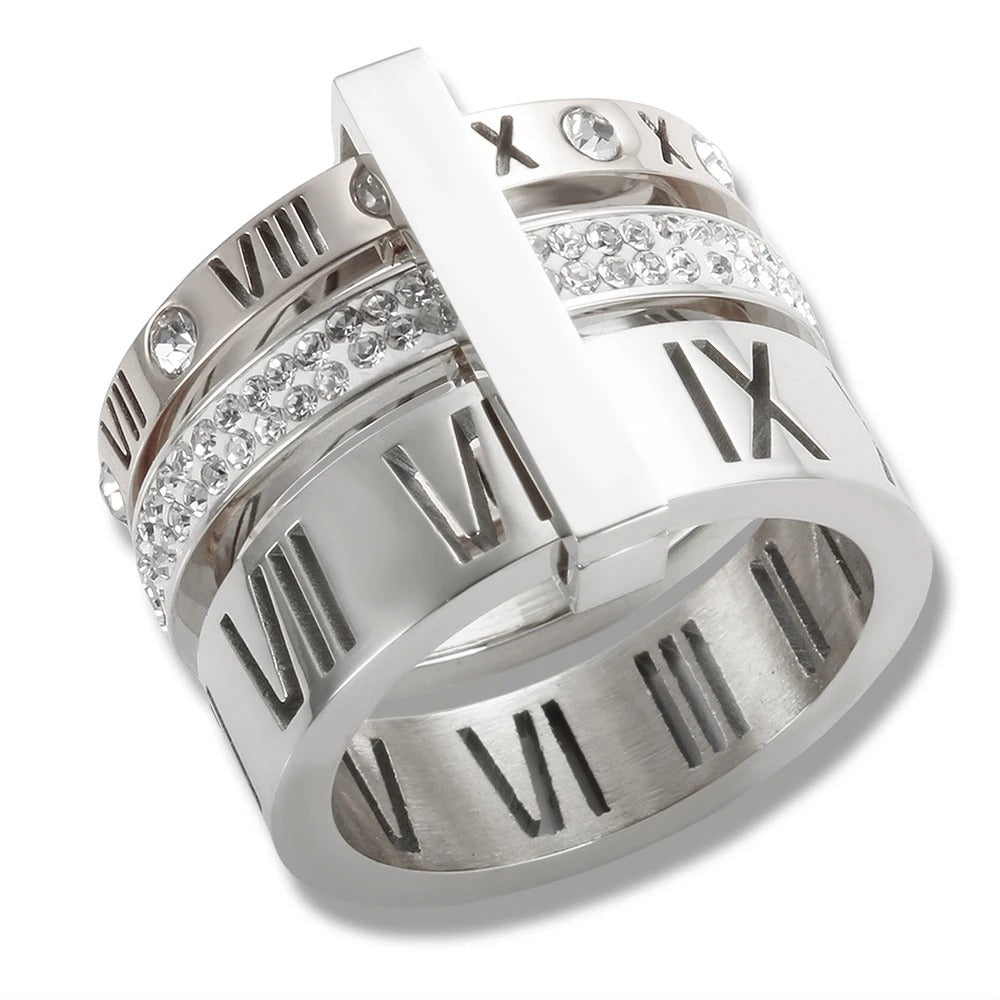 Rotatable Roman Numerals Ring