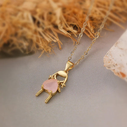 Miniature Girl & Boy Heart Necklace