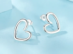 Silver Love Stud Earrings