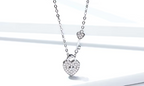 Silver Heart Lock & Key Necklace
