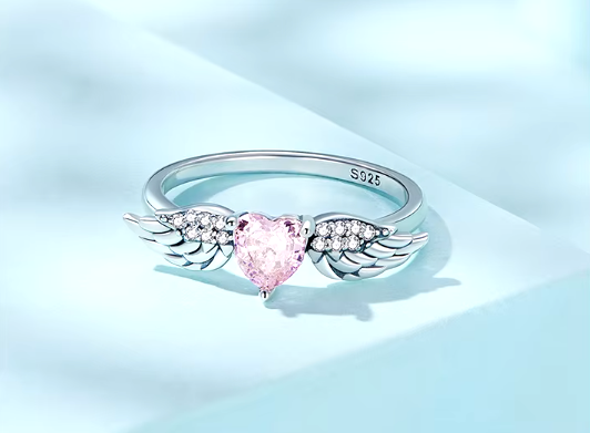 Angel Heart Wing Ring