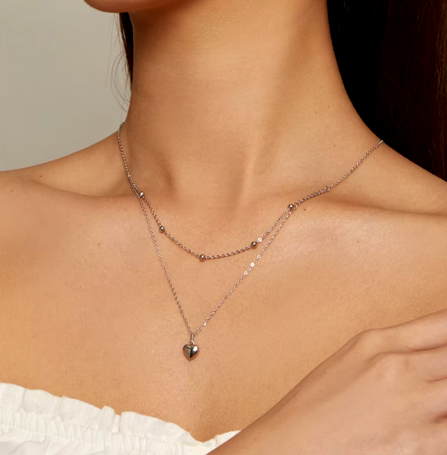 Double Layer Heart Necklace