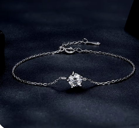 Sterling Silver Moissanite Bracelet