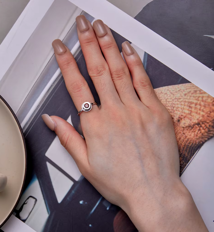 Sterling Silver Coffee & Bread Ring