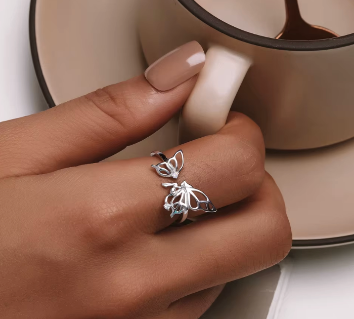 Elegant Butterfly Open Ring