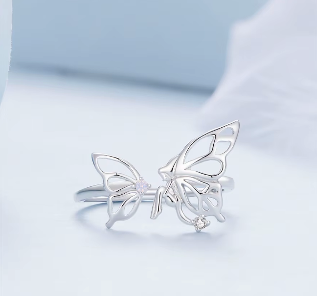 Elegant Butterfly Open Ring