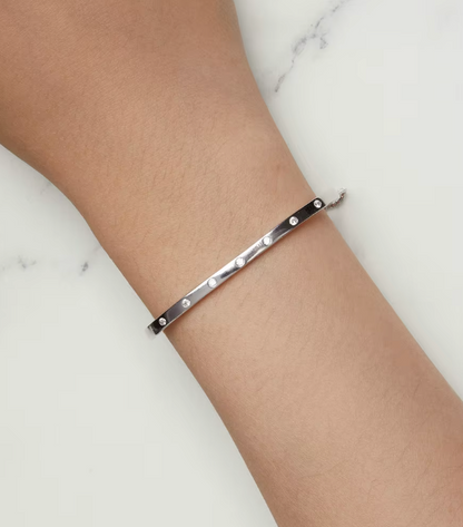 Platinum Plated Bangle Bracelet