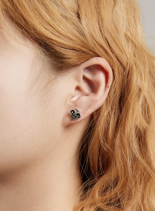 Asymmetrical Poker Stud Earrings