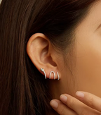 Silver Snake Stud Earrings