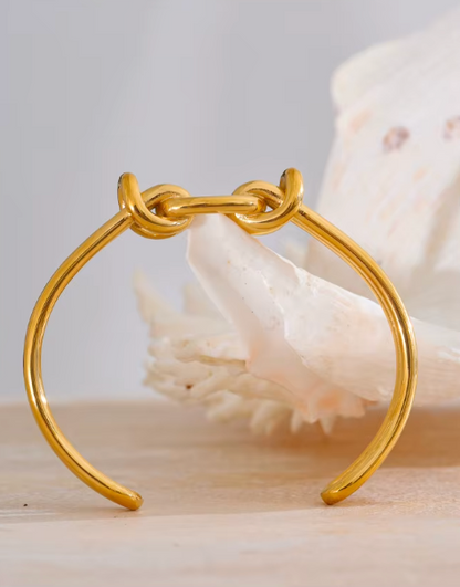 Gold Knot Cuff Bracelet