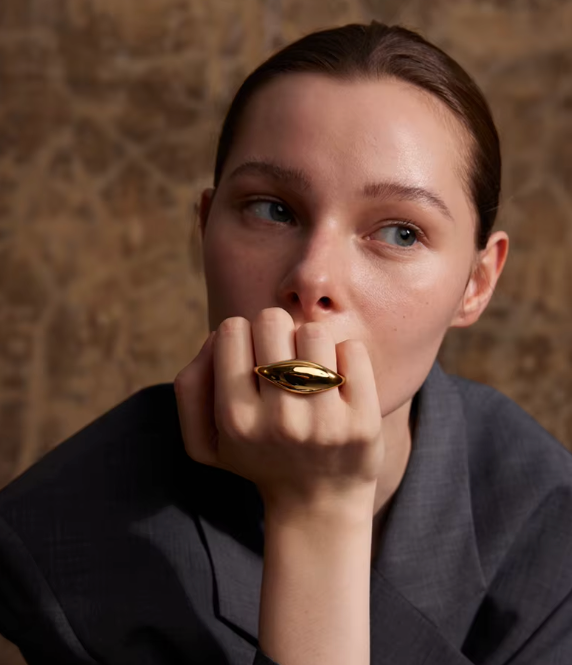Double Finger Geometric Ring
