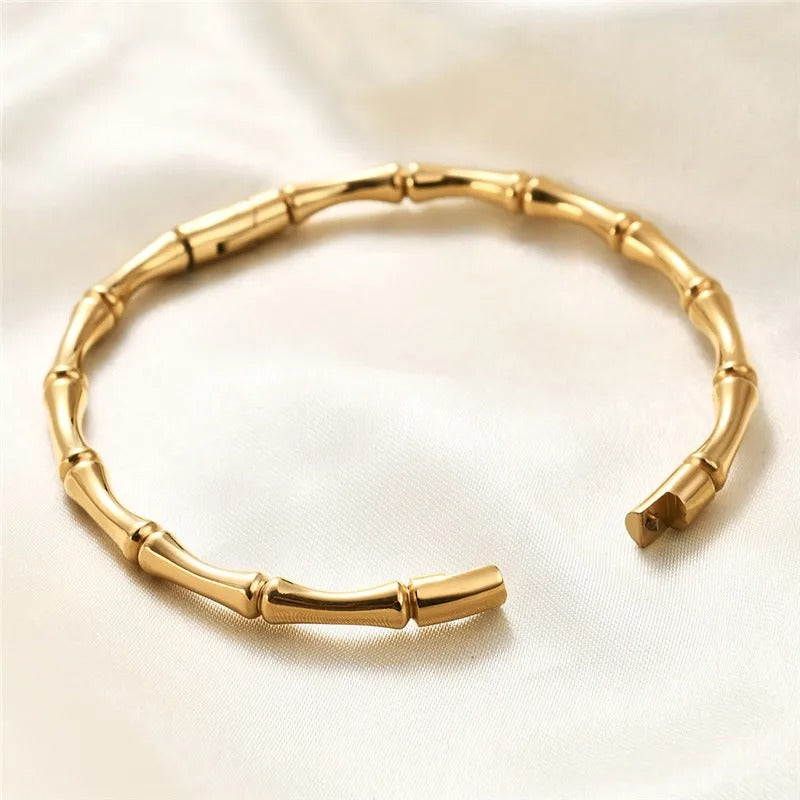 Stainless Steel Bamboo Bracelet