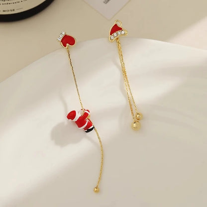 Xmas Santa Drop Earrings