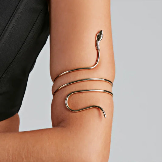 Punk Coiled Snake Arm Cuff