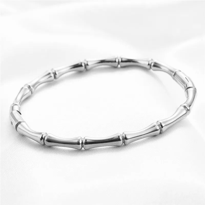 Stainless Steel Bamboo Bracelet