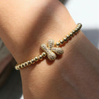 Beaded Bubble Initial Bracelet