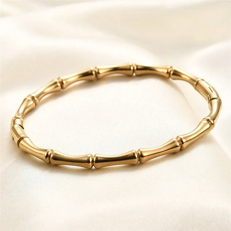 Stainless Steel Bamboo Bracelet