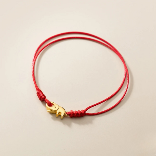 Elephant Charm Thread Bracelet