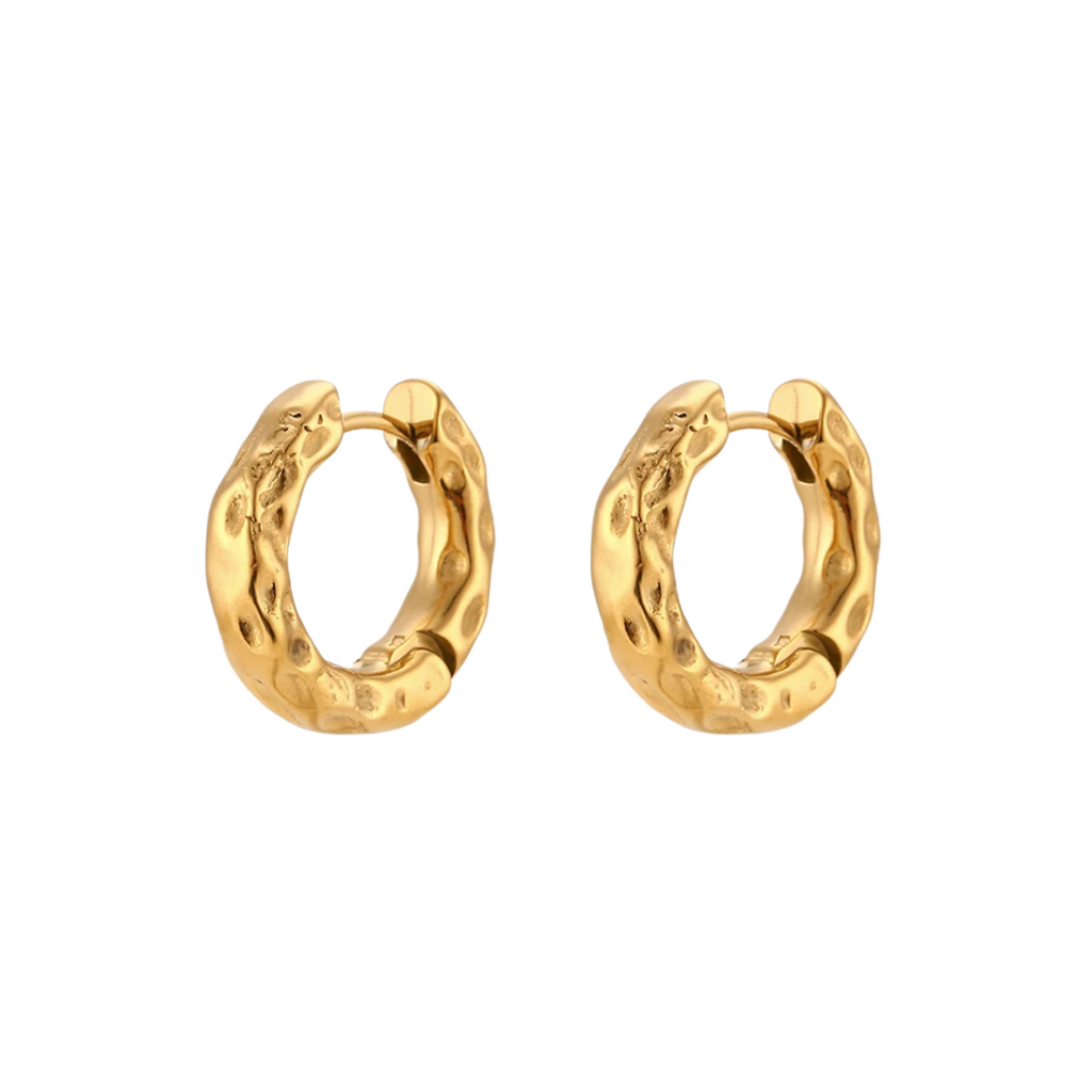 Hammered Hoop Earrings