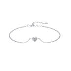 Silver Heart Chain Bracelet