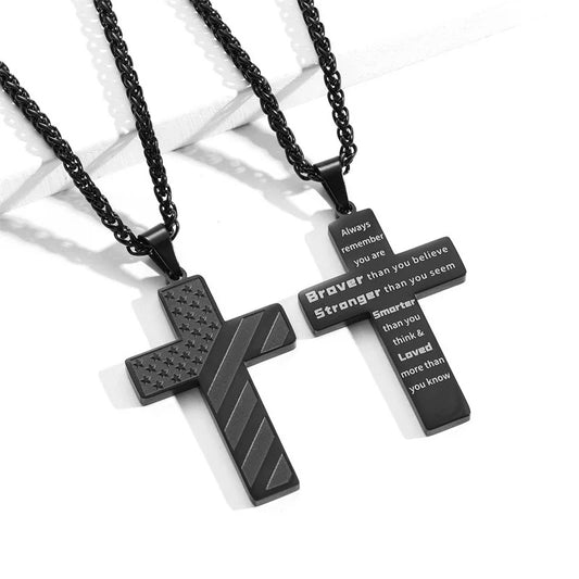 Cross Message Necklace