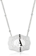 Rhodium Plated Initial Necklace