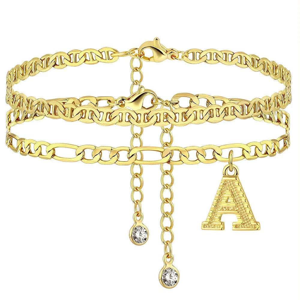 Initial Ankle Bracelet
