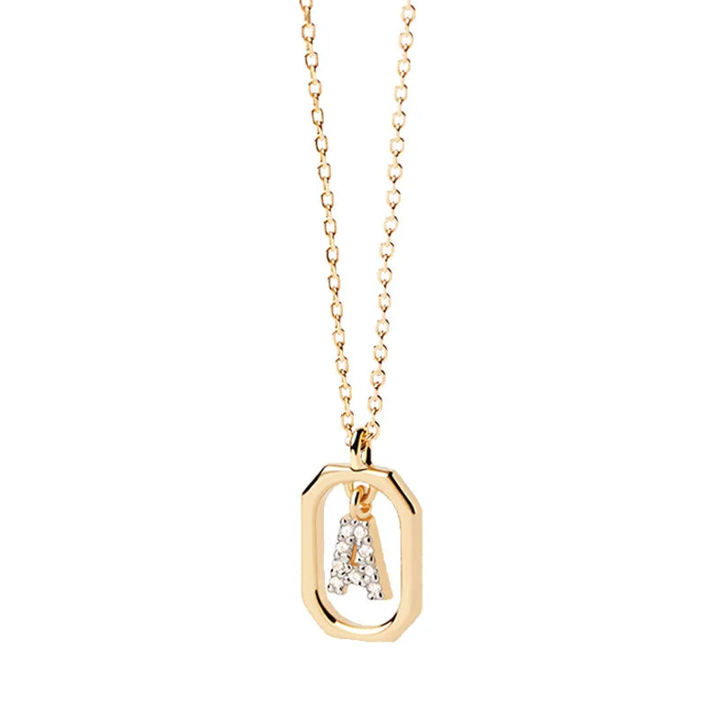 Gold Initial Pendant Necklace