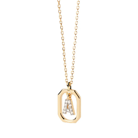 Gold Initial Pendant Necklace