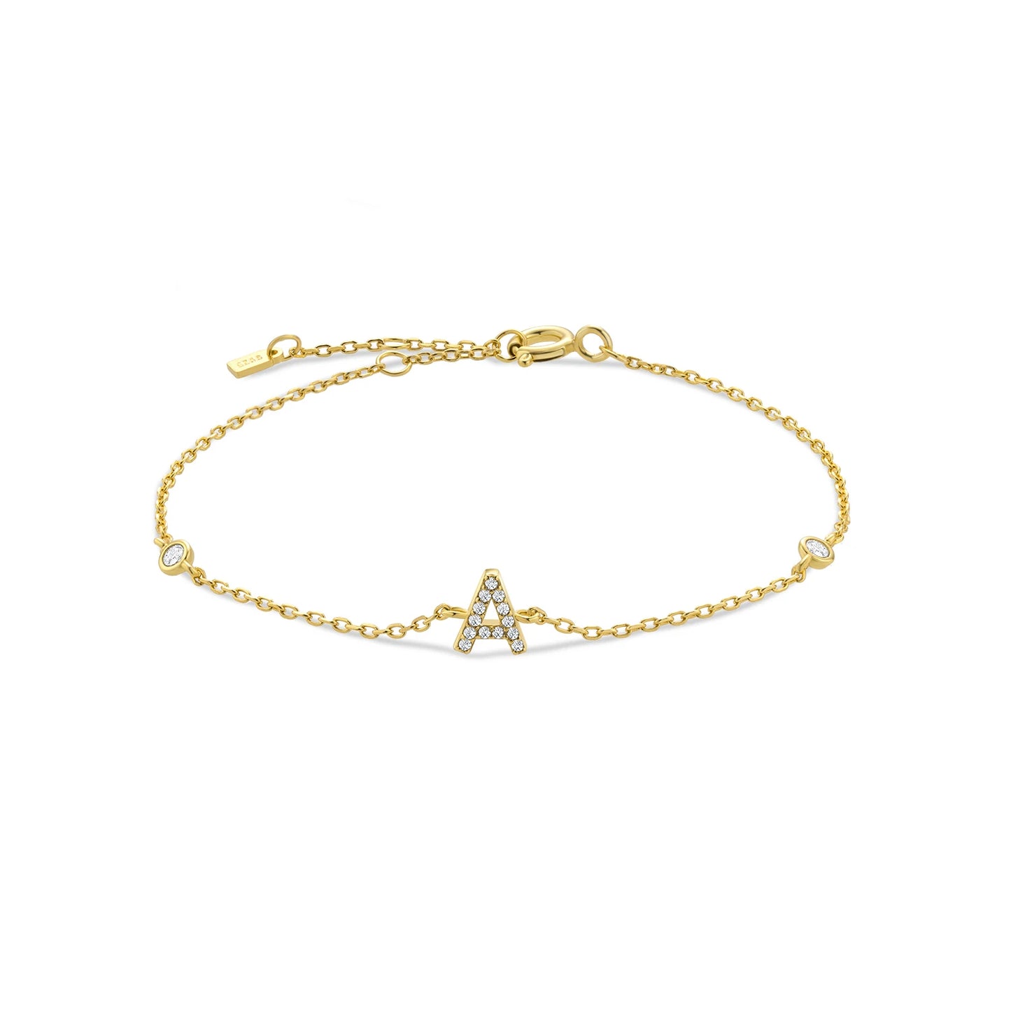 Crystal Initial Letter Bracelet