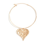 Exaggerated Big Heart Choker Necklace