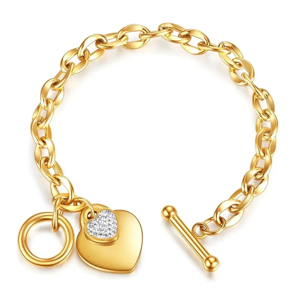 Big Heart Charm Bracelet