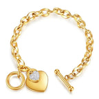 Big Heart Charm Bracelet