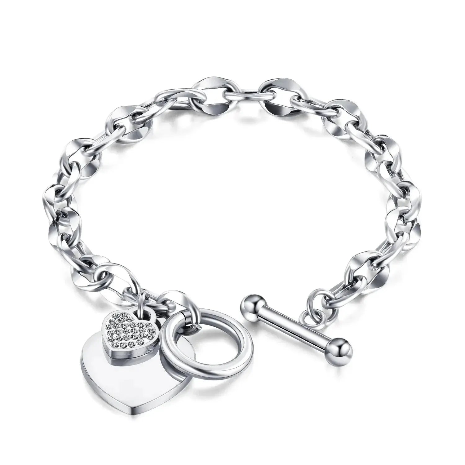 Big Heart Charm Bracelet