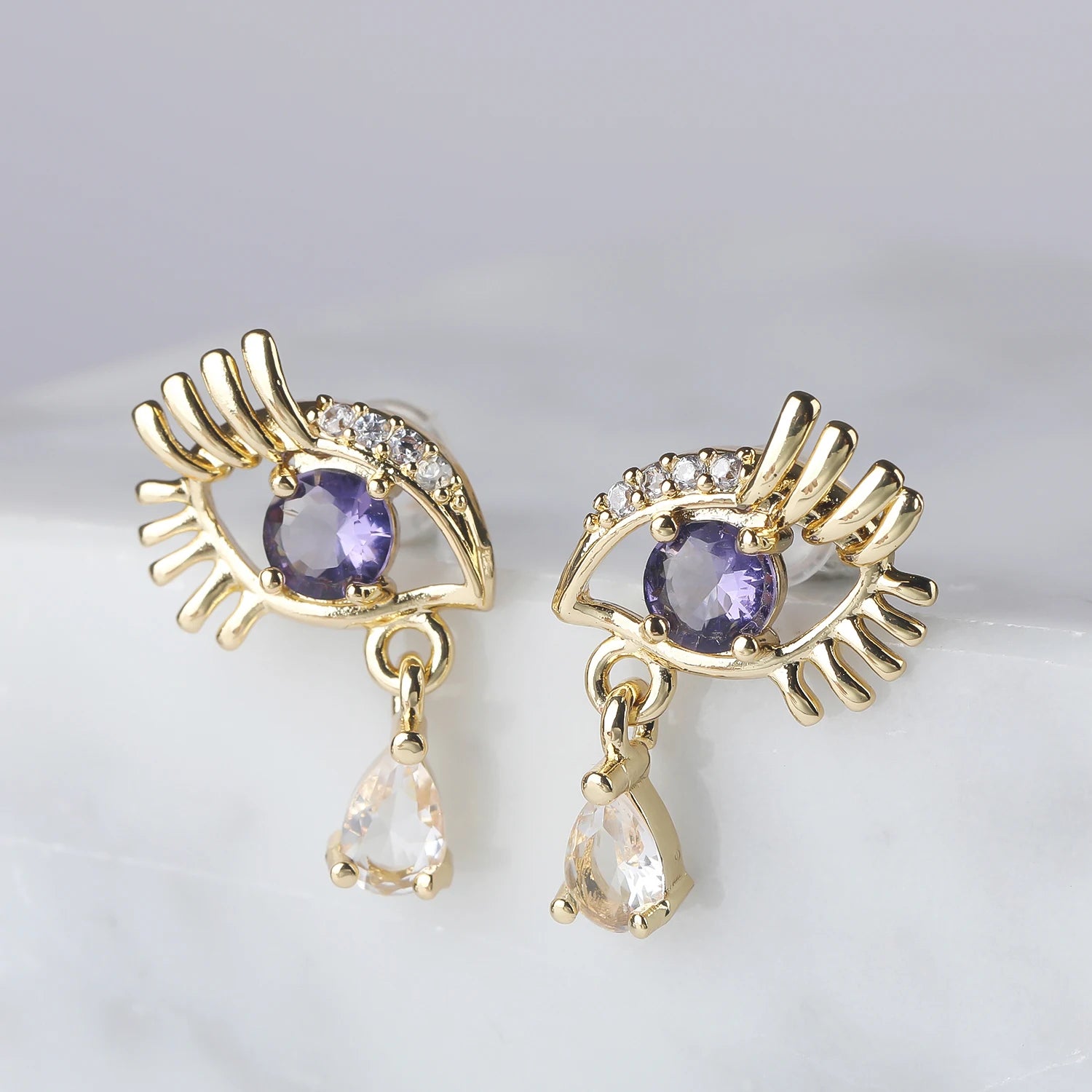 Crystal Evil Eye Earrings