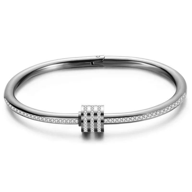 Rhinestone Plated Bangle