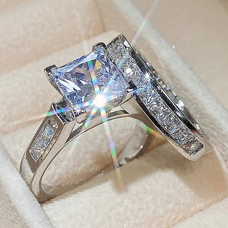 2 PCS Sparkle Wedding Ring