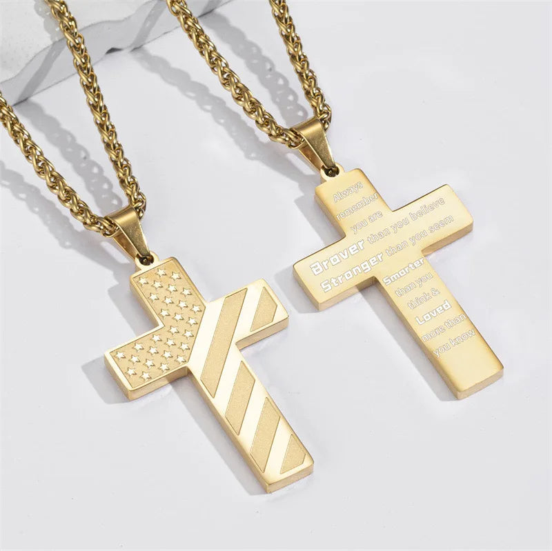 Cross Message Necklace